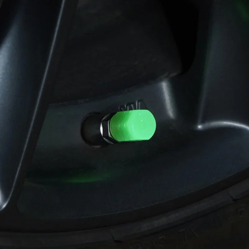 Tampas de válvula fluorescentes para carro, motocicleta e bicicleta.