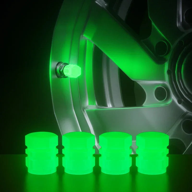 Tampas de válvula fluorescentes para carro, motocicleta e bicicleta.